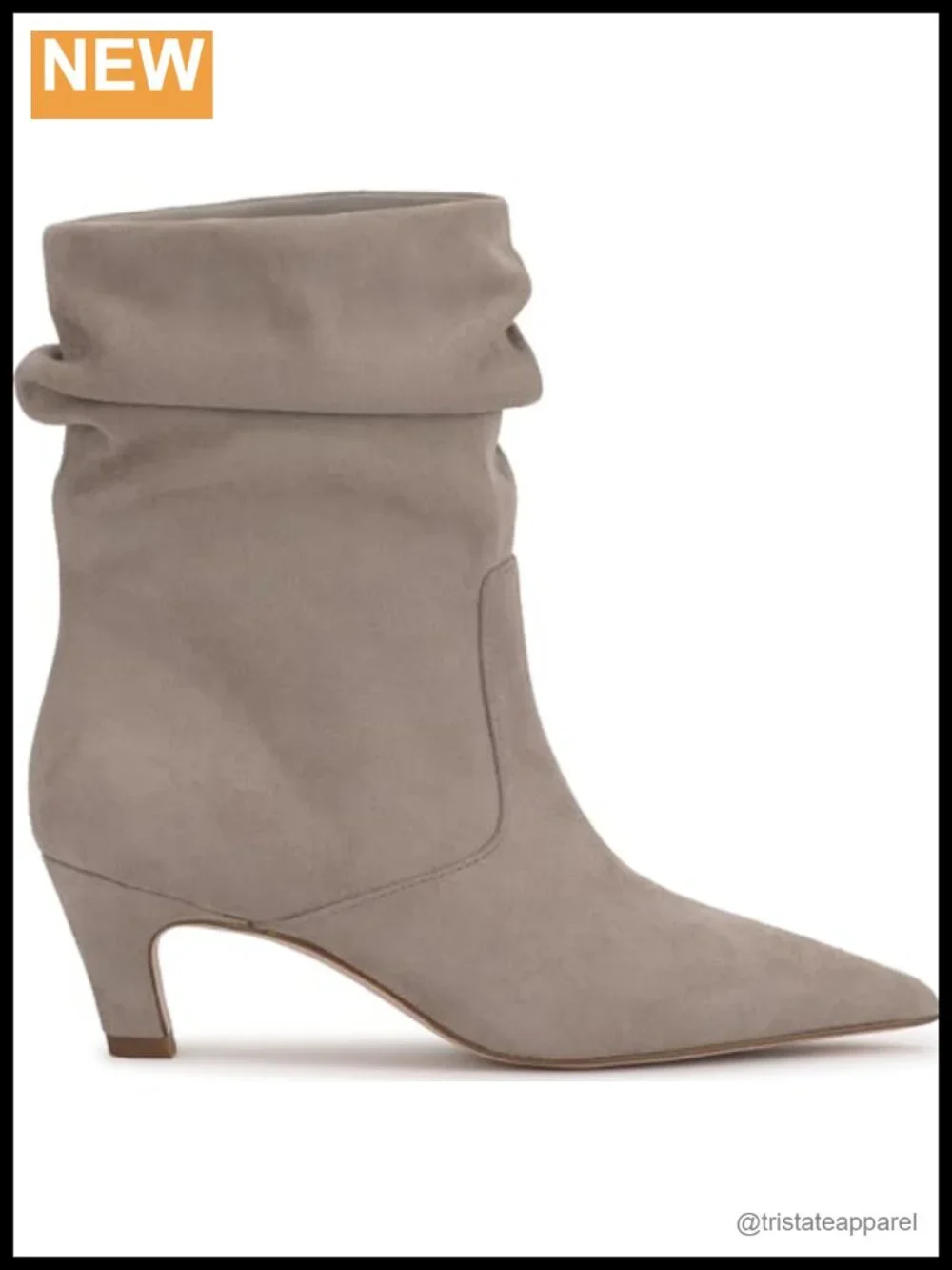 Jessica Simpson Vyluna Faux Suede Kitten Heel Ankle Booties Pointed Toe Pull-On